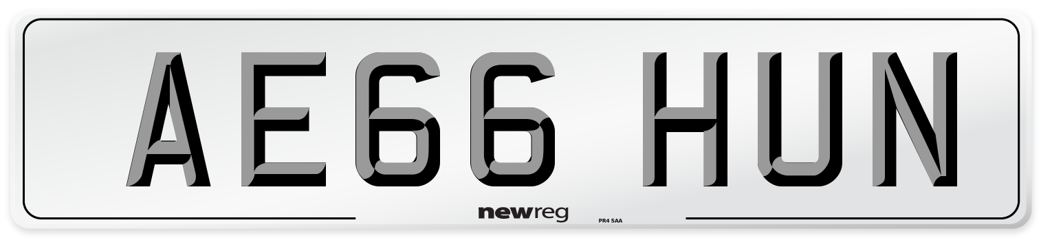 AE66 HUN Number Plate from New Reg